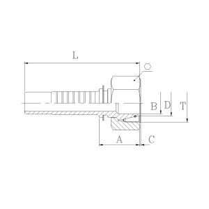 RAC.F.DIR.M16X15/8S X T.1/4"SP