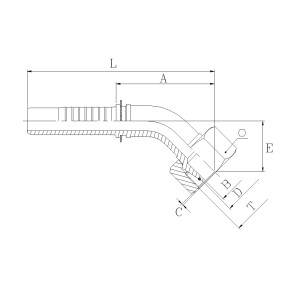 RACC. F45°1/4" M20X1,5 (S)